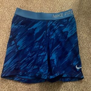 Blue Nike pro spandex